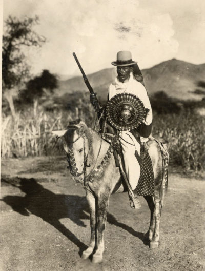 Photographer unidentified. Warrior, Ethiopia.