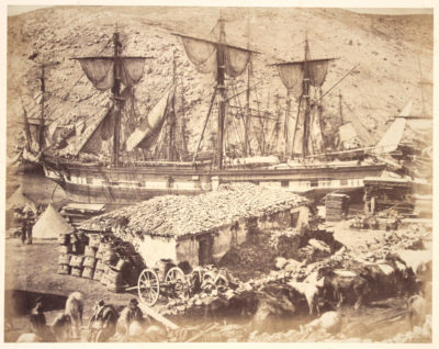 Roger Fenton. Harbour of Balaklava, The Cattle Pier, Crimea. c.1855. SOLD